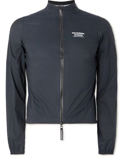 Pas Normal Studios Mechanism Logo-print Entrant-nylon Cycling Jacket - Blue