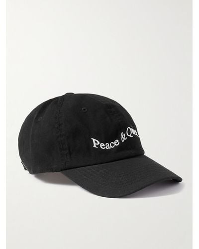Museum of Peace & Quiet Wordmark Logo-embroidered Cotton-twill Baseball Cap - Black