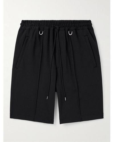 MASTERMIND WORLD Straight-leg Logo-print Jersey Shorts - Black