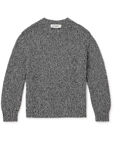 Rohe Mouliné Cotton Sweater - Gray