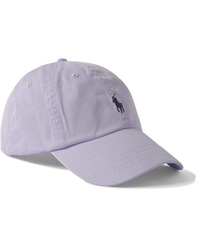 Polo Ralph Lauren Logo-embroidered Cotton-twill Baseball Cap - Purple