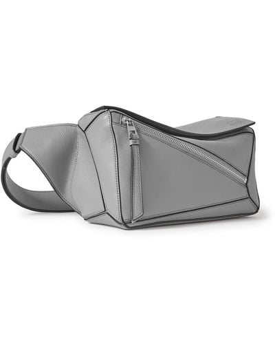 Loewe Puzzle Small Leather Belt Bag - Gray