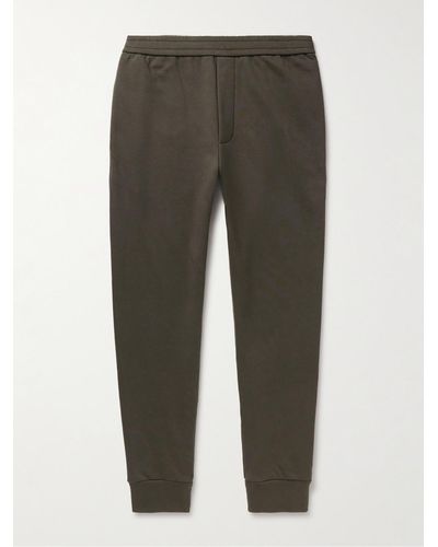 The Row Edgar Tapered Cotton-jersey Joggers - Green