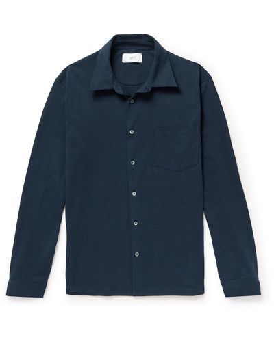 MR P. Organic Cotton-jersey Shirt - Blue