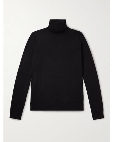 James Purdey & Sons Pullover slim-fit a collo alto in cashmere - Nero