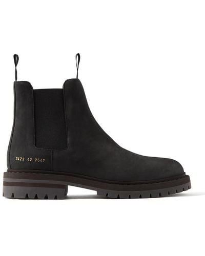 Common Projects Nubuck Chelsea Boots - Black