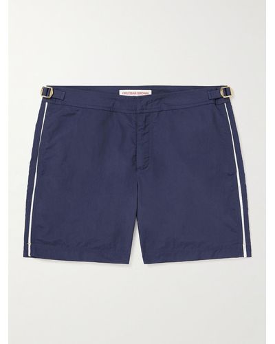 Orlebar Brown Shorts da mare medi con righe Bulldog - Blu
