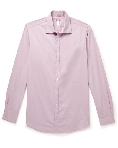 Massimo Alba Genova Striped Cotton-poplin Shirt - Pink