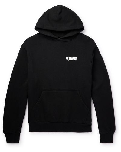 Y,IWO Hardwear Logo-print Cotton-jersey Hoodie - Black