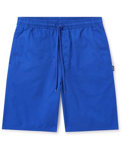 Neighborhood Easy Straight-leg Cotton-twill Drawstring Shorts - Blue