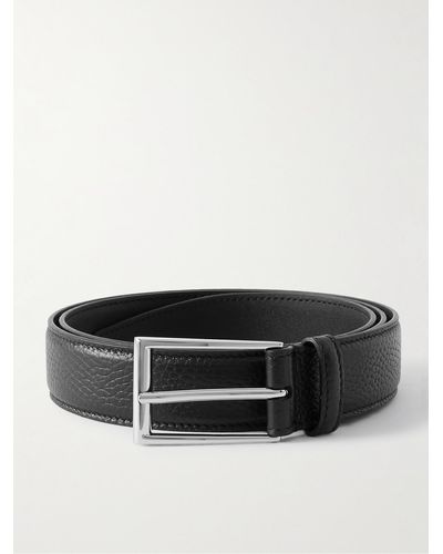 Gucci Script 3cm Logo-embellished Full-grain Leather Belt - Black