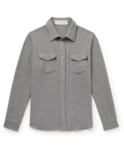 God's True Cashmere Brushed-cashmere Shirt - Gray