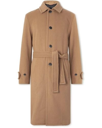 Barena Paramar Belted Wool-blend Overcoat - Natural