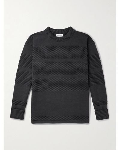 S.N.S. Herning Fisherman Wool Sweater - Black