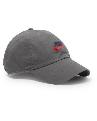 Nike Sportswear Heritage86 Futura Logo-embroidered Cotton-twill Baseball Cap - Grey