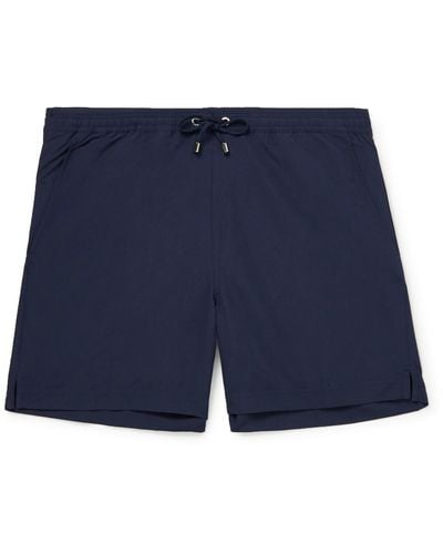 Sunspel Mid-length Recycled Seaqual Swim Shorts - Blue
