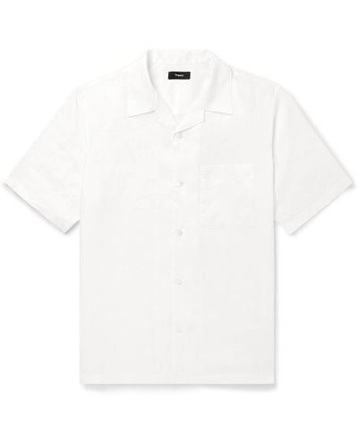 Theory Noll Camp-collar Linen Shirt - White