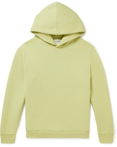 Acne Studios Forres Cotton-blend Jersey Hoodie - Yellow