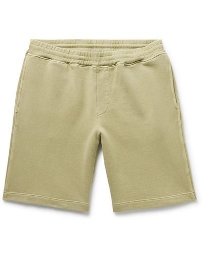 Thom Sweeney Straight-leg Cotton-jersey Shorts - Natural