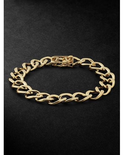Mateo Link Gold Chain Bracelet - Black