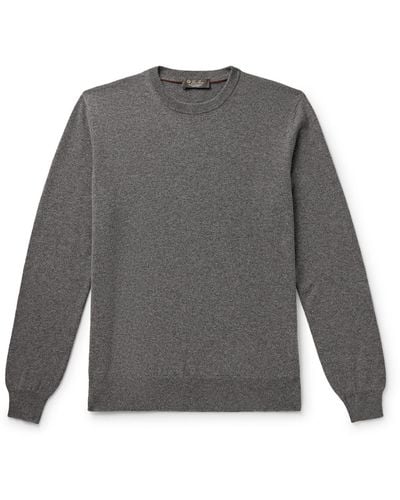 Loro Piana Slim-fit Baby Cashmere Sweater - Gray