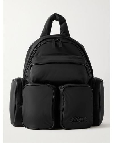 Moncler Genius Adidas Originals Leather-trimmed Padded Shell Backpack - Black