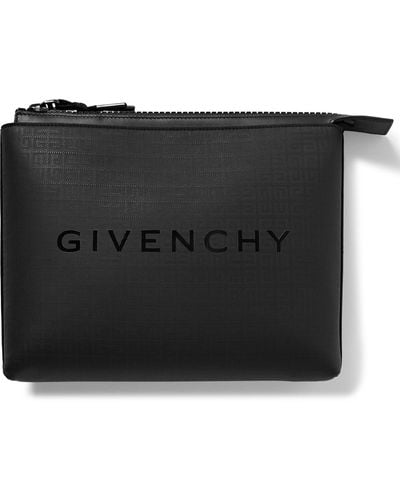 Givenchy Logo-print Coated-canvas Pouch - Black