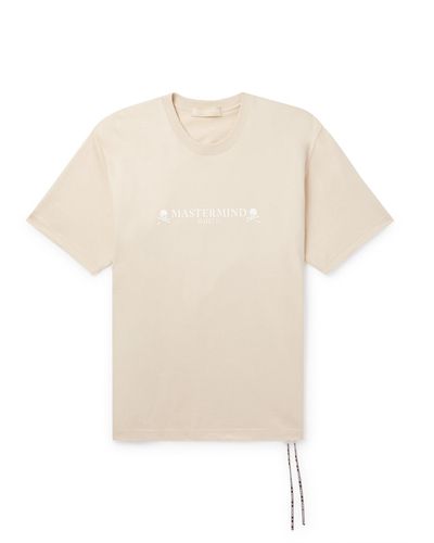 MASTERMIND WORLD Glittered Logo-print Cotton-jersey T-shirt - White