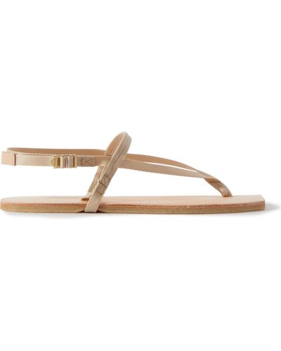 AURALEE Foot The Coacher Nylon-webbing And Leather Sandals - Natural