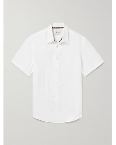 Paul Smith Camicia slim-fit in lino - Bianco