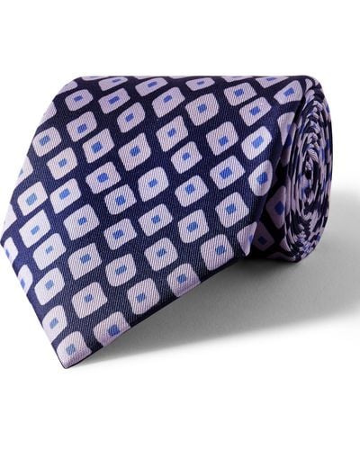 Charvet 8.5cm Printed Silk-twill Tie - Blue