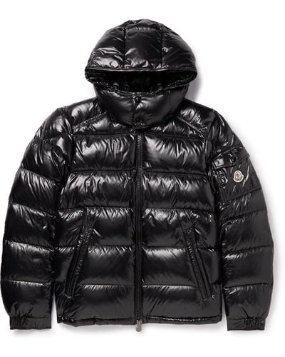 Moncler Maya Quilted Shell Hooded Down Jacket - Black