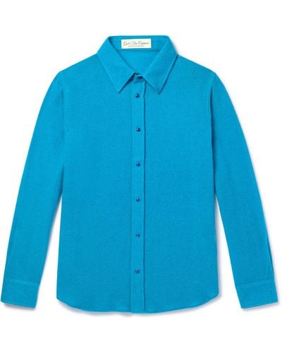 God's True Cashmere Cashmere-gauze Shirt - Blue