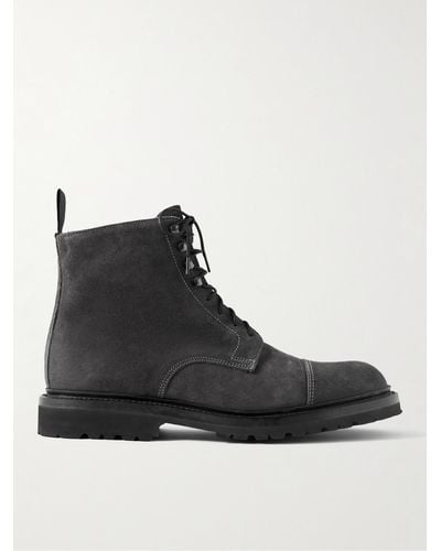 George Cleverley Taron 2 Waxed-suede Boots - Black