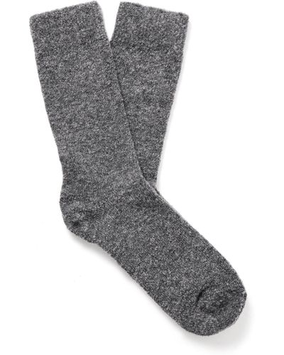 Howlin' Wally Merino Wool-blend Socks - Gray