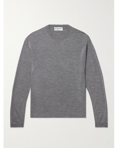 Officine Generale Reggie Wool-blend Sweater - Grey