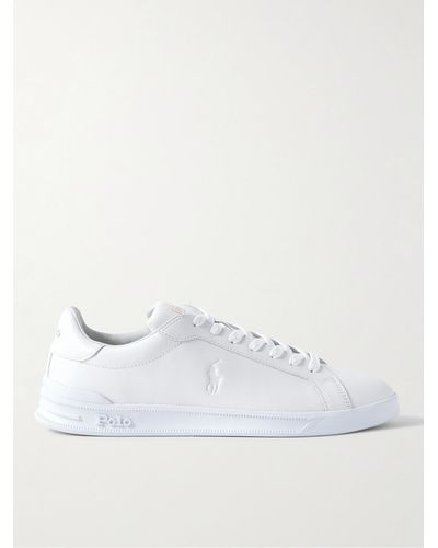 Polo Ralph Lauren Heritage Court Logo-debossed Leather Sneakers - White