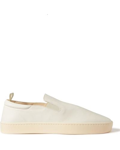 Officine Creative Bug Leather Slip-on Sneakers - Natural