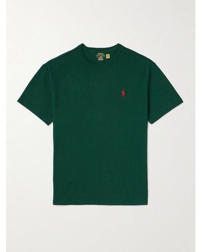 Polo Ralph Lauren Logo-embroidered Cotton-jersey T-shirt - Green