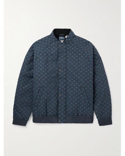 Blue Blue Japan Blouson in nylon imbottito con ricami - Blu