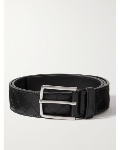 Bottega Veneta 3.5cm Intrecciato Leather Belt - Black