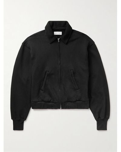 Les Tien Cotton-jersey Bomber Jacket - Black