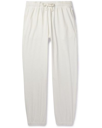 Vilebrequin Play Tapered Cotton-blend Terry Pants - White