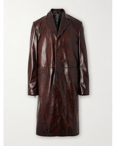 Acne Studios Leather Coat - Brown