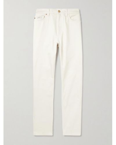 Agnona Slim-fit Straight-leg Stretch-denim Jeans - White