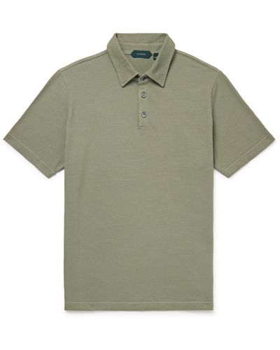 Incotex Zanone Cotton Polo Shirt - Green