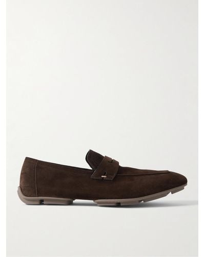 Berluti Loafers aus Veloursleder - Weiß