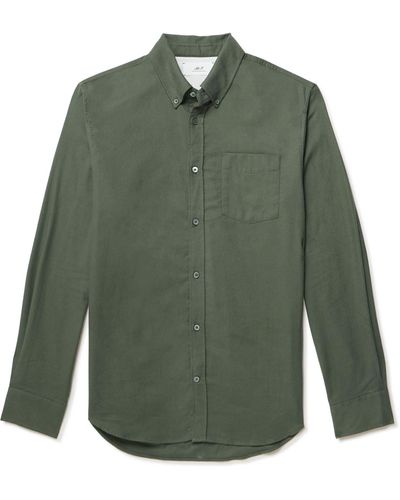 MR P. Oxford Cotton-flannel Shirt - Green