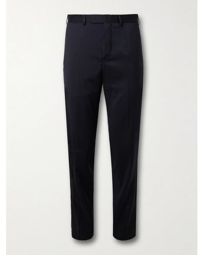 MR P. Philip Slim-fit Wool-twill Suit Trousers - Blue