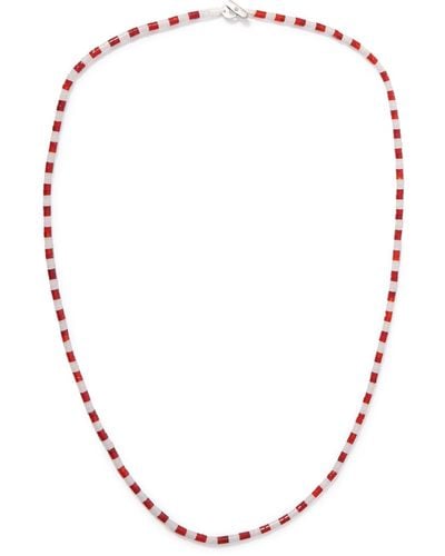 Miansai Kai Silver Carnelian Beaded Necklace - Natural